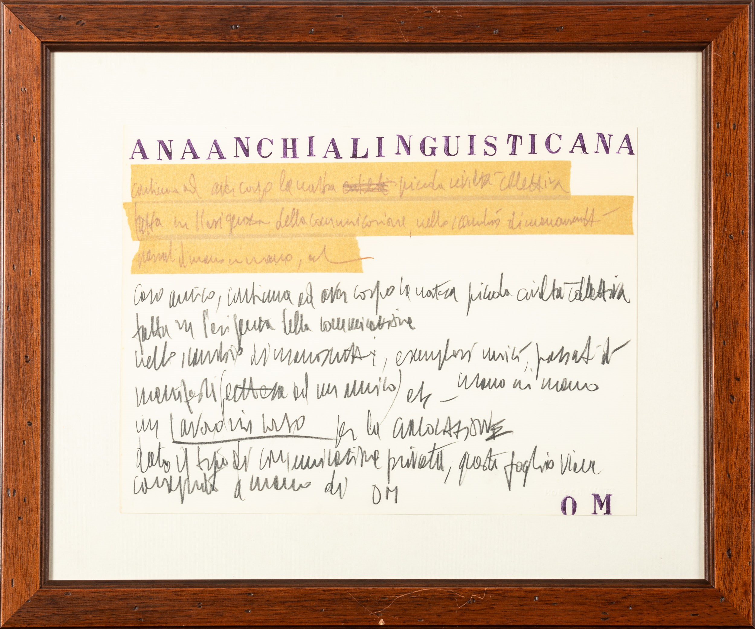 Martino Oberto - Anarchia Linguistica