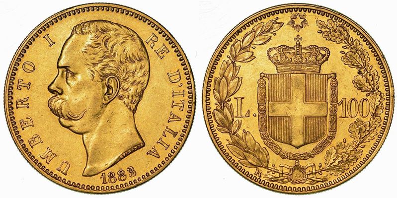 REGNO D'ITALIA. UMBERTO I DI SAVOIA, 1878-1900. 100 Lire 1888.  - Auction Numismatics - Cambi Casa d'Aste