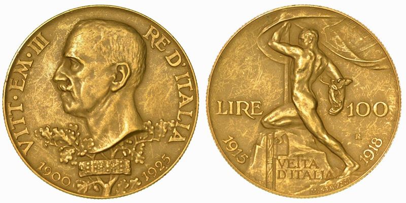 REGNO D'ITALIA. VITTORIO EMANUELE III DI SAVOIA, 1900-1946. 100 Lire 1925. Vetta d’Italia.  - Auction Numismatics - Cambi Casa d'Aste