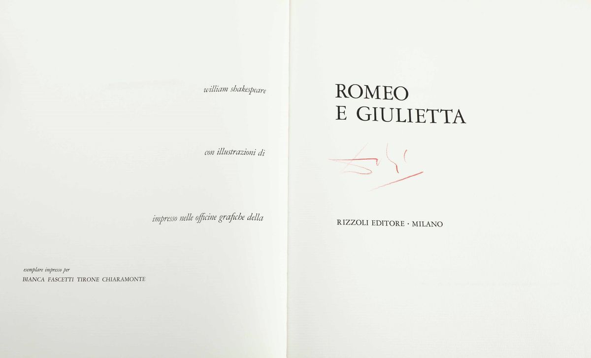 Shakespeare, William - Dalì, Salvador Romeo e Giulietta. Milano, Rizzoli Editore, 1975
