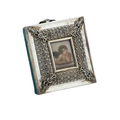 Ciondolo-carrillon a guisa di cornice, argento, argenteria italiana del XX–XXI secolo