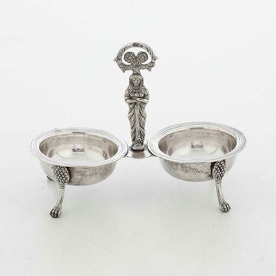 Saliera in Argento. Napoli XIX Secolo