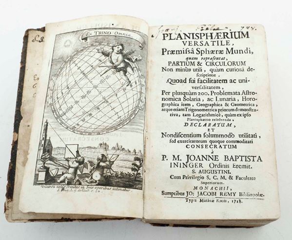 Ininger, Johann Baptist Planisphaerium versatile, Praemissa sphaerae mundi...Monaco, Johann Jacob Remy,1718