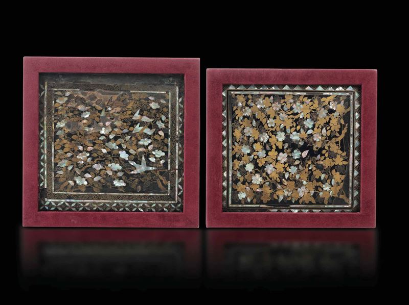 Two lacquered wood panels, Japan, Nanban period  - Auction Fine Chinese Works of Art - Cambi Casa d'Aste