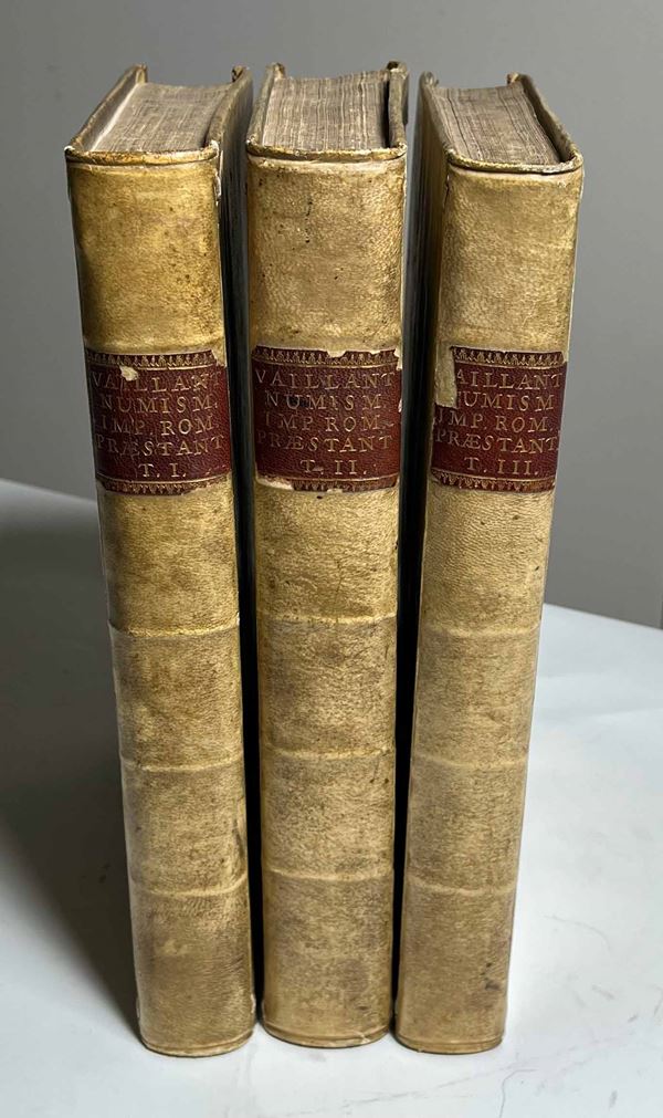 VAILLANT J. Numismata Imperatorum Romanorum. Tre volumi.