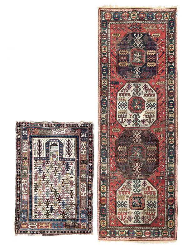 Lotto di due tappeti fine XIX secolo