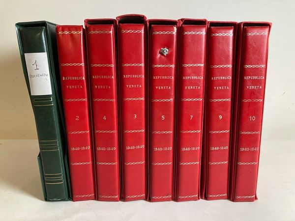 1848/1849, Repubblica Veneta, grande collezione in otto volumi, formata da oltre 240 lettere