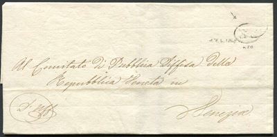 1848, Sovracoperta da Venezia per Città del 17 Aprile