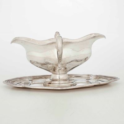 Salsiera in Argento Fuso. Argenteria Tedesca Dell'inizio XX Secolo