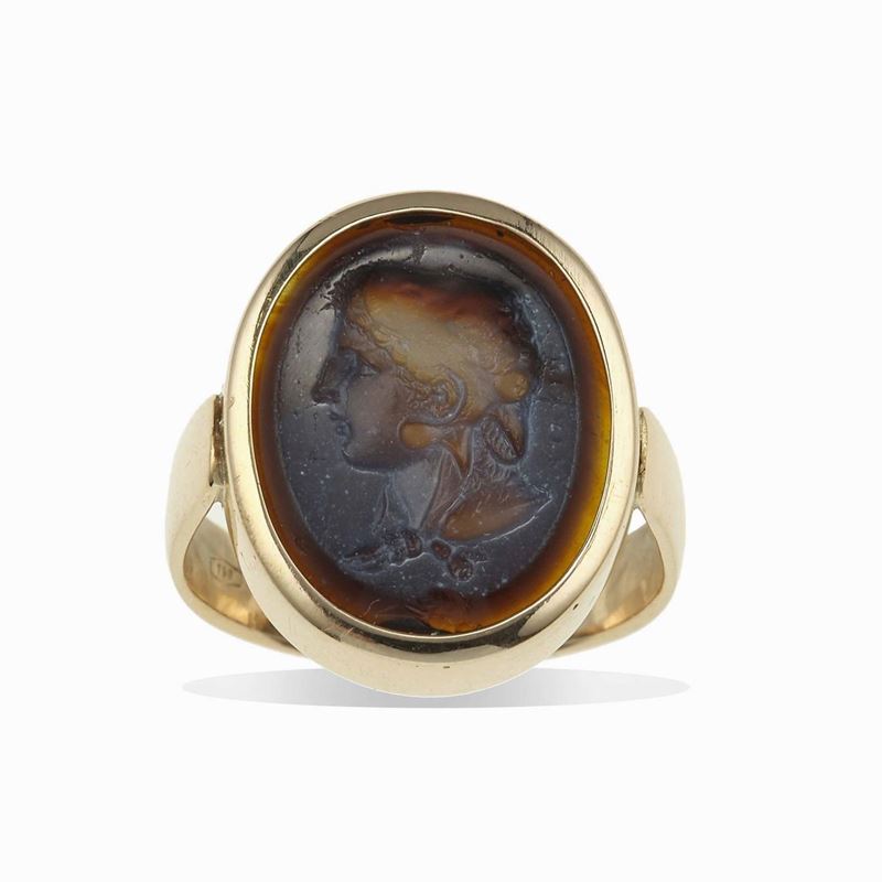 Hardstone cameo signed Pichler ring  - Auction Fine Jewels - Cambi Casa d'Aste