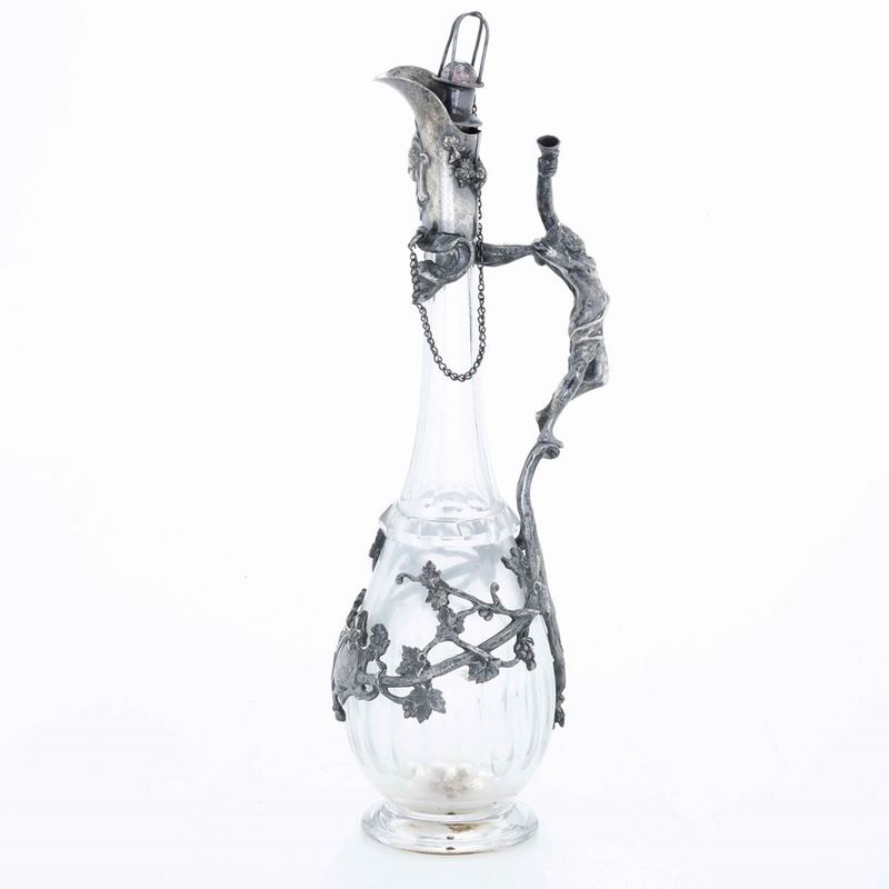 Bottiglia in cristallo e metallo argentato, WMF  - Auction Antique January - Cambi Casa d'Aste
