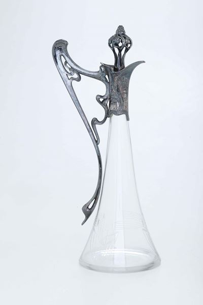 Decanter in Cristallo e Metallo Argentato, Wmf