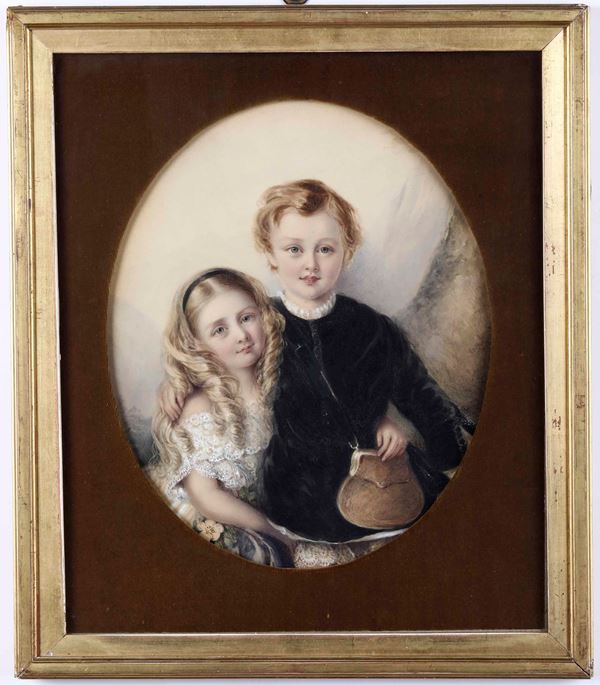 Scuola inglese della prima metà del XIX secolo Ritratto di fanciulli