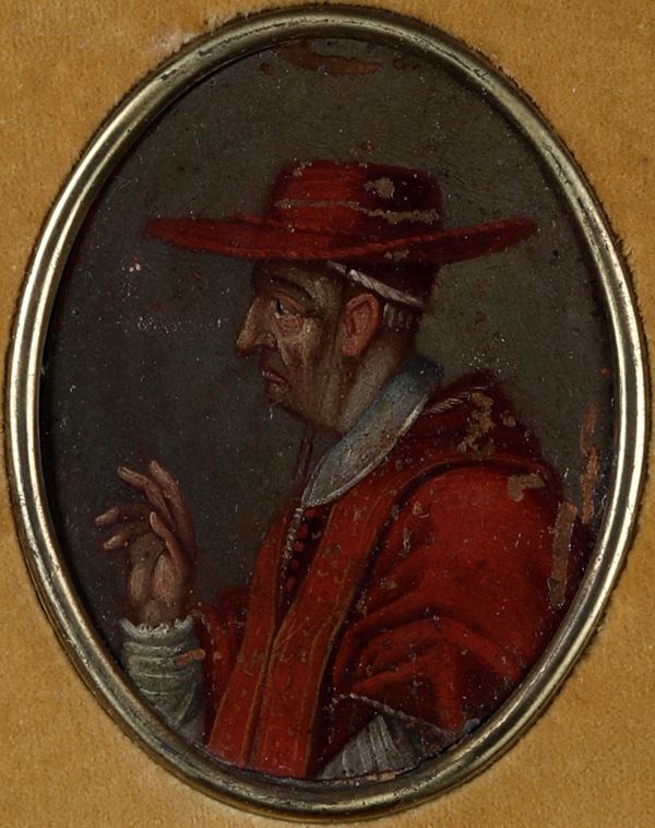 Scuola del XVIII secolo Figura di cardinale