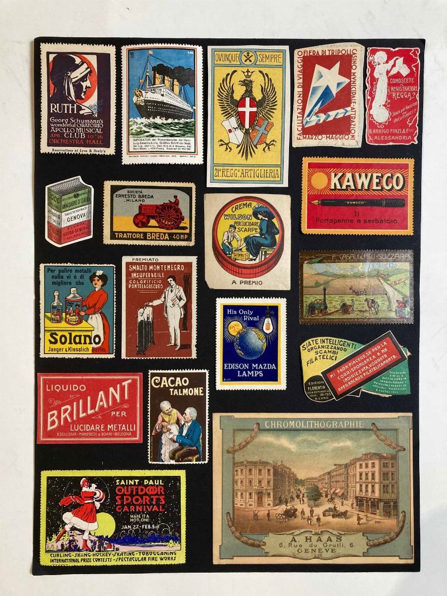 1900/1940, Erinnofilia, Oltre 600 Vignette a Tema Automobilistico, Ciclistico, Motociclistico, Na...