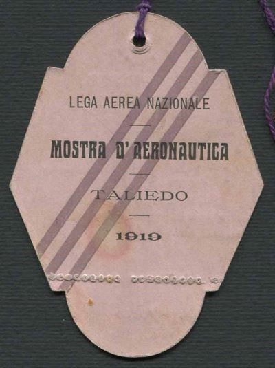 1919, Taliedo (milano), Mostra di Aeronautica della L.a.n. (lega Aerea Nazionale)