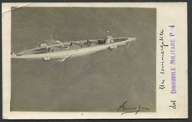 1912/13, Cartolina nuova che illustra un sommergibile in navigazione  - Auction Philately and Postal History - Cambi Casa d'Aste