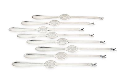 Otto Forchettine da Aragosta in Metallo Argentato Mappin & Webb