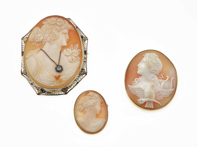 Three cameos  - Auction Jewels - Cambi Casa d'Aste
