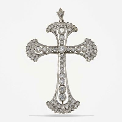 Pendente "croce" con Diamanti