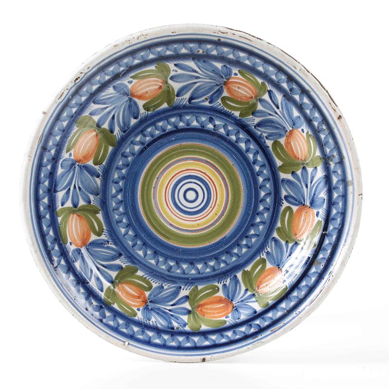 Piatto popolare, XIX secolo  - Auction Ceramics - Cambi Casa d'Aste