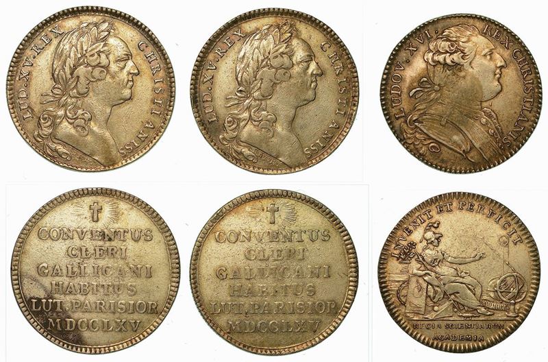 FRANCIA. Lotto di tre gettoni.  - Auction Numismatics - Cambi Casa d'Aste