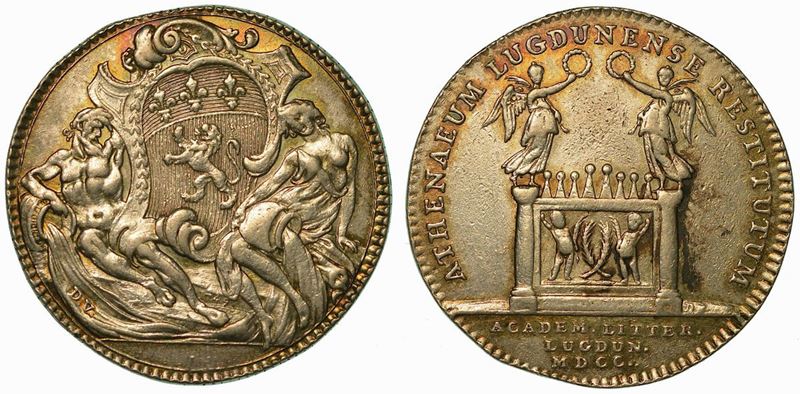 FRANCIA - LIONE. RICOSTITUZIONE DELL'ACCADEMIA DI LETTERE E ATENEO. Gettone 1806 circa.  - Asta Numismatica - Cambi Casa d'Aste