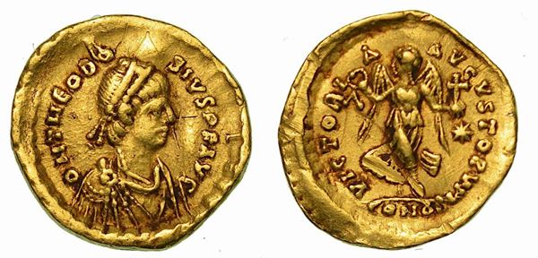 TURCHIA (IMPERO ROMANO D'ORIENTE). TEODOSIO II, 402-450. Tremisse. Costantinopoli, anni  402-450.