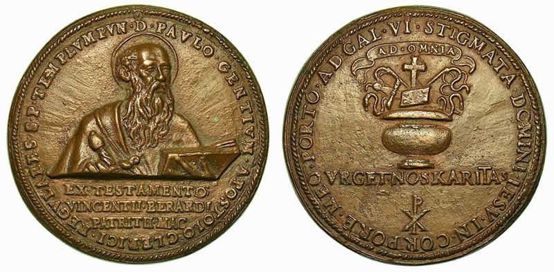 ITALIA. MACERATA. Medaglia di Fondazione senza data (sec. XVII).  - Auction Numismatics - Cambi Casa d'Aste