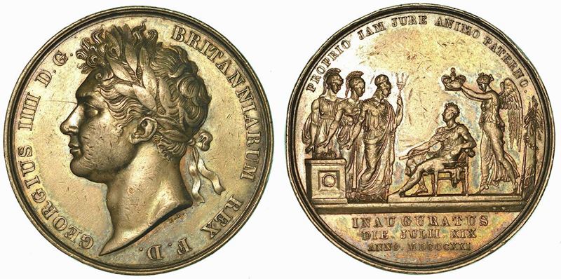 REGNO UNITO. GEORGE IV, 1820-1830. Medaglia in argento 1821. Per l'Incoronazione.  - Auction Numismatics - Cambi Casa d'Aste