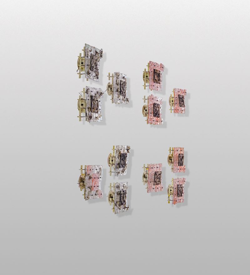 Toni Zuccheri : Dodici appliques mod. Patchwork.  - Auction Design - Cambi Casa d'Aste