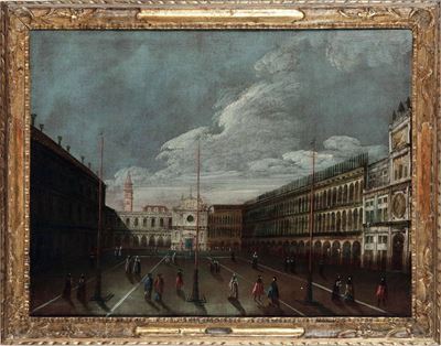 Scuola Veneta della Fine del XVIII Secolo Veduta di Piazza San Marco a Venezia