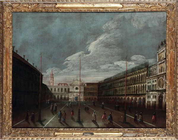 Scuola veneta della fine del XVIII secolo Veduta di Piazza San Marco a Venezia