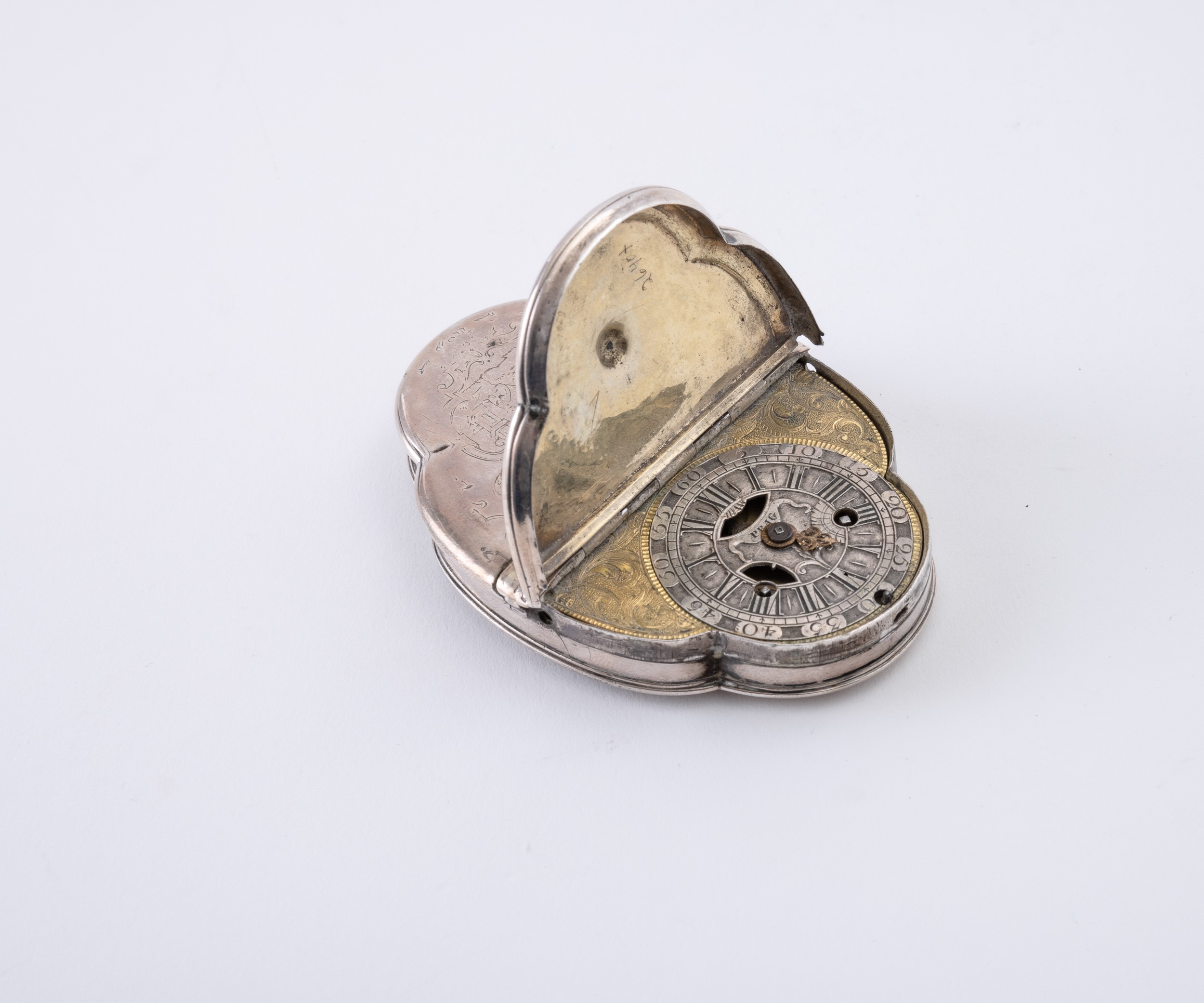 Orologio a Forma di Tabacchiera, Firmata Michael Holner a Prag.cassa in Argento , Movimento con S...