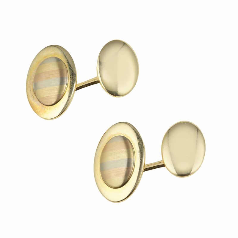 Pair of gold cufflinks  - Auction Jewels - Cambi Casa d'Aste