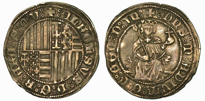 NAPOLI. ALFONSO I D'ARAGONA, 1442-1458. Carlino.  - Auction Numismatics - Cambi Casa d'Aste