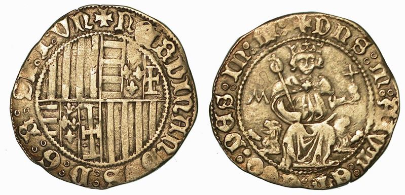 NAPOLI. FERDINANDO I D'ARAGONA, 1458-1494. Carlino.  - Auction Numismatics - Cambi Casa d'Aste