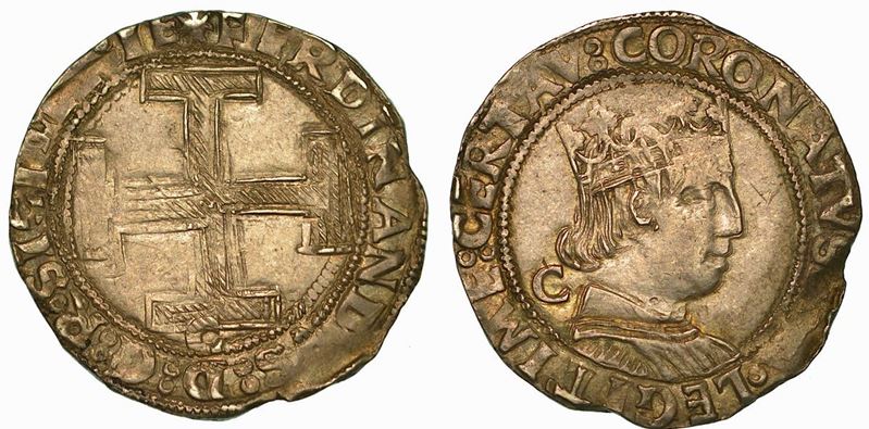 NAPOLI. FERDINANDO I D'ARAGONA, 1458-1494. Coronato.  - Auction Numismatics - Cambi Casa d'Aste