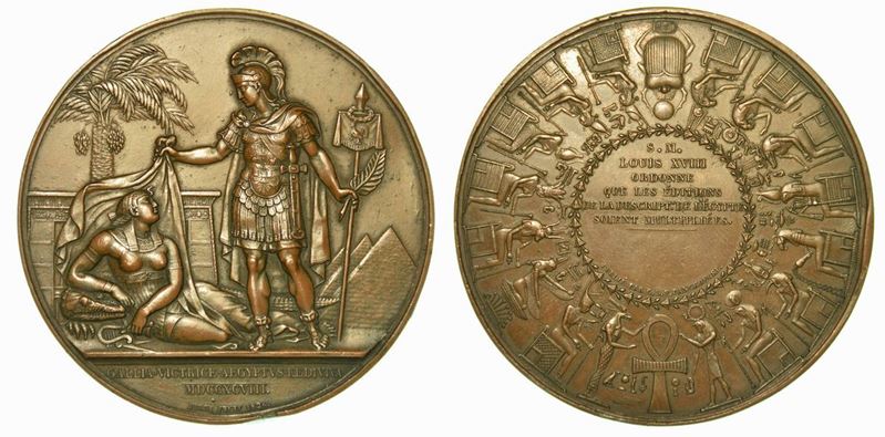 SPEDIZIONE DI NAPOLEONE IN EGITTO. Medaglia in bronzo 1826. Riedizione della medaglia del 1798.  - Asta Numismatica - Cambi Casa d'Aste