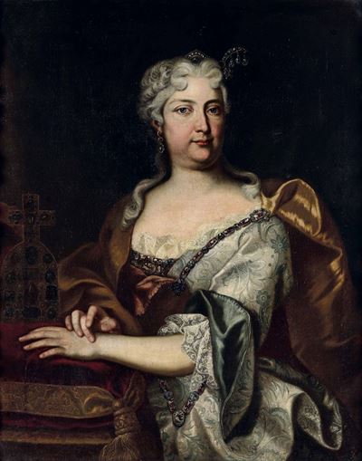 Ritratti del Imperatore Carlo Vi e Dell'imperatrice Elisabetta di Brunsvick