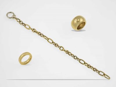 Pomellato. Lotto Composto da Due Anelli ed un Bracciale