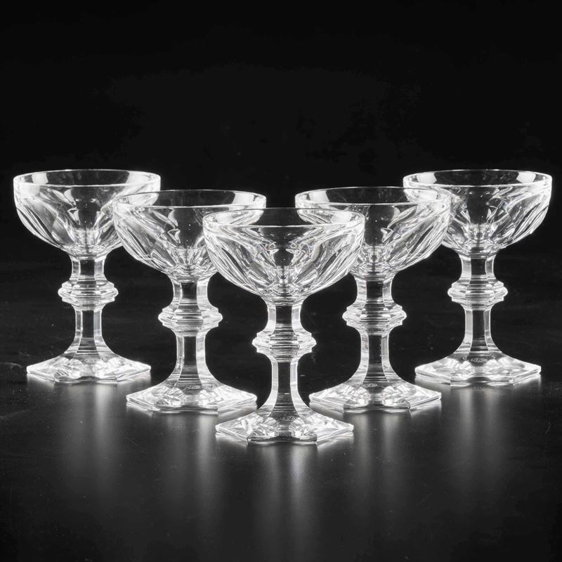 Tredici coppe da champagne “Harcourt 1841" Francia, Manifattura Baccarat, XX secolo    - Asta L'Art de la Table - Cambi Casa d'Aste