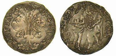 Firenze. Repubblica, Secolo XIII-1532. Barile da 10 Soldi, Simbolo Giovan Battista di Niccolò Bar...