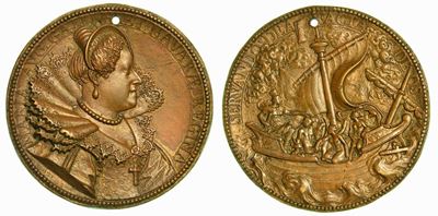 Francia. Maria De' Medici, 1573-1642. Medaglia in Bronzo 1615.