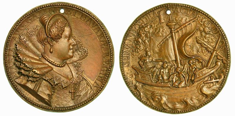 FRANCIA. MARIA DE' MEDICI, 1573-1642. Medaglia in bronzo 1615.  - Asta Numismatica - Cambi Casa d'Aste