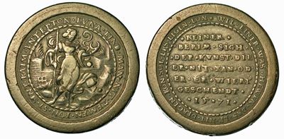 Germania. Pedina da Gioco in Legno 1571.