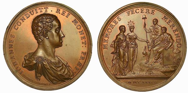 REGNO UNITO. JOHN CONDUITT, 1688-1737. Medaglia in bronzo 1737. Per la morte di John Conduitt.