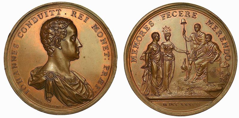 REGNO UNITO. JOHN CONDUITT, 1688-1737. Medaglia in bronzo 1737. Per la morte di John Conduitt.  - Asta Numismatica - Cambi Casa d'Aste