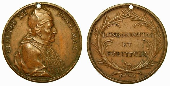 STATO PONTIFICIO. CLEMENTE XII, 1730-1740. Medaglia in bronzo.