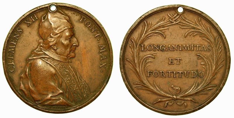 STATO PONTIFICIO. CLEMENTE XII, 1730-1740. Medaglia in bronzo.  - Asta Numismatica - Cambi Casa d'Aste
